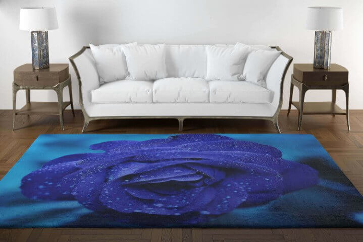 tapis imprimé fleurs, plantes et jardin